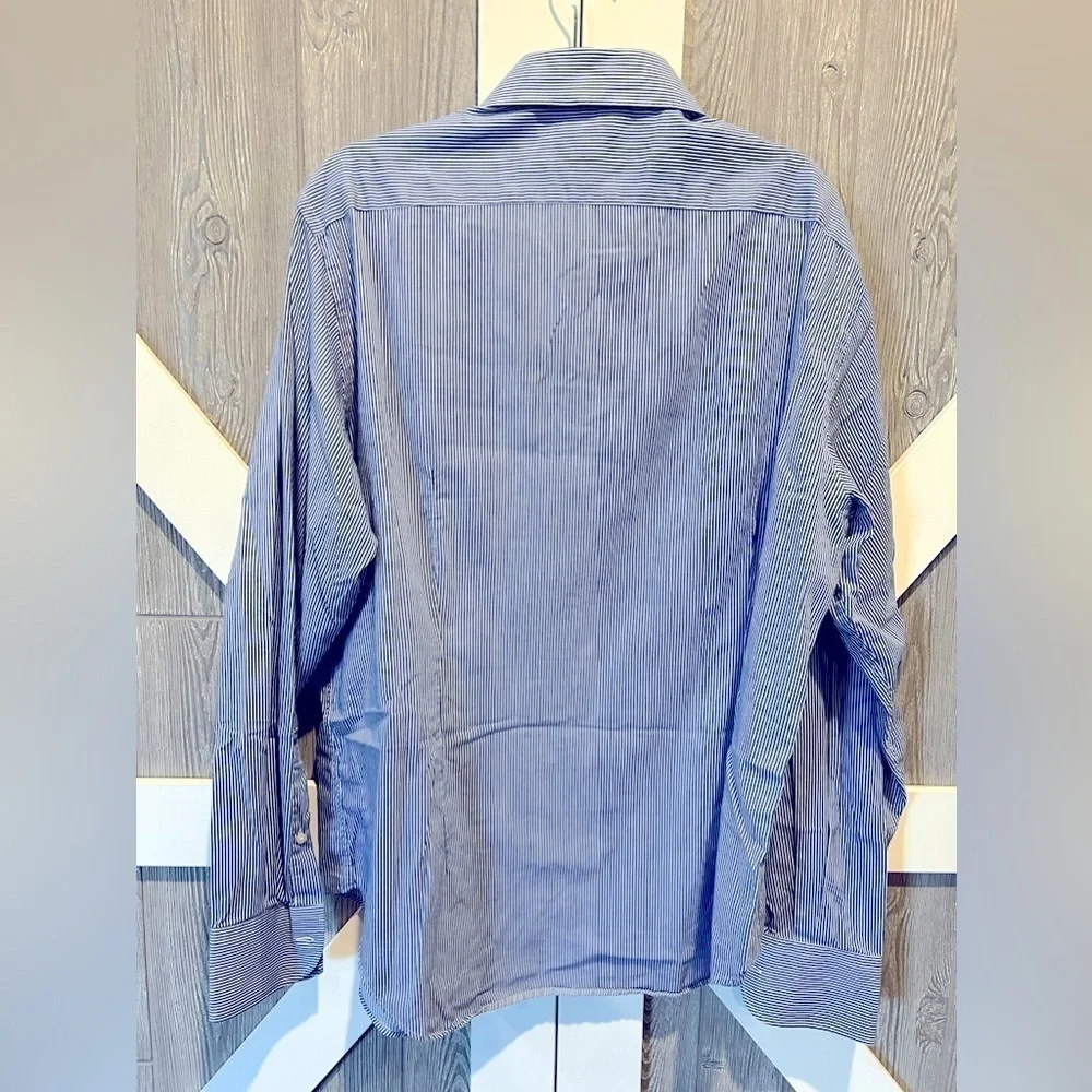 122. J.W. Brown Tailored Fit Button Down Dress Shirt XXL/45/46